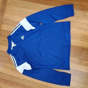 Boys Blue Adidas Zip-up Sweatshirt/Jacket - Size Youth M